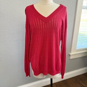 Grace & Mila V-Neck Knit Sweater Size‎ Small NWT